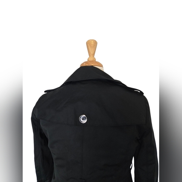 London Fog Heritage Black Trench Coat with Removable Quilted Liner Size M - Picture 4 of 11